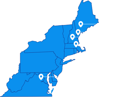 Map of Northeastern United States